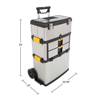 Trademark Tools 3-pc. Wheeled Toolbox Set