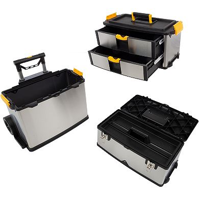 Trademark Tools 3-pc. Wheeled Toolbox Set