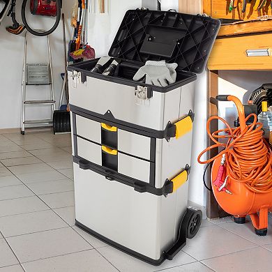 Trademark Tools 3-pc. Wheeled Toolbox Set