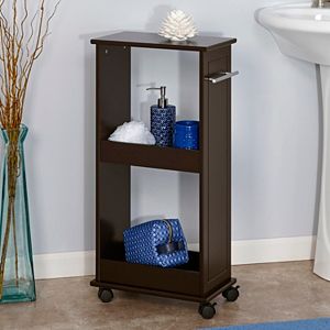 RiverRidge Home Rolling Side Cabinet with Shelves