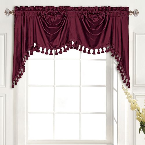 United Curtain Co. Dupioni Silk Austrian Valance – 108” x 30′