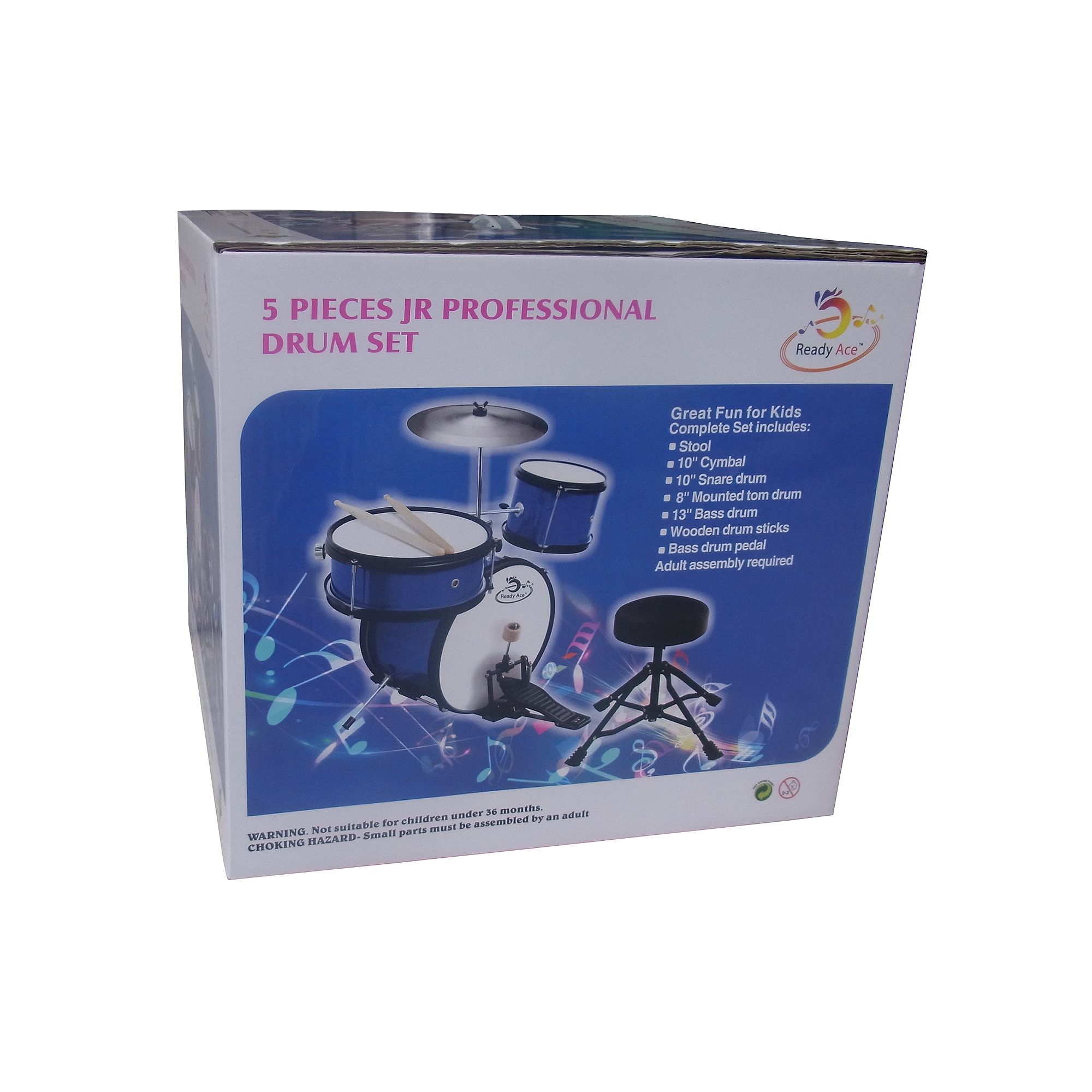 Ready Ace 5-pc. Junior Professional Drum Set, Multi