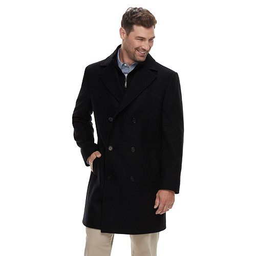 Men's Chaps Classic-Fit Wool-Blend Double-Breasted Coat