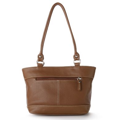 Croft & Barrow® Leather Pocket Front Tote