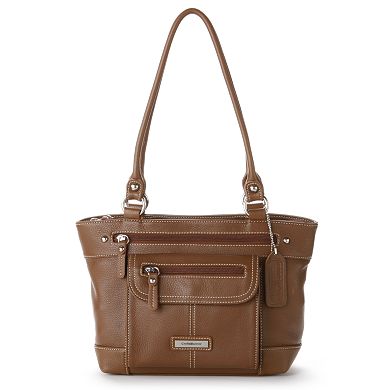 Croft & Barrow® Leather Pocket Front Tote
