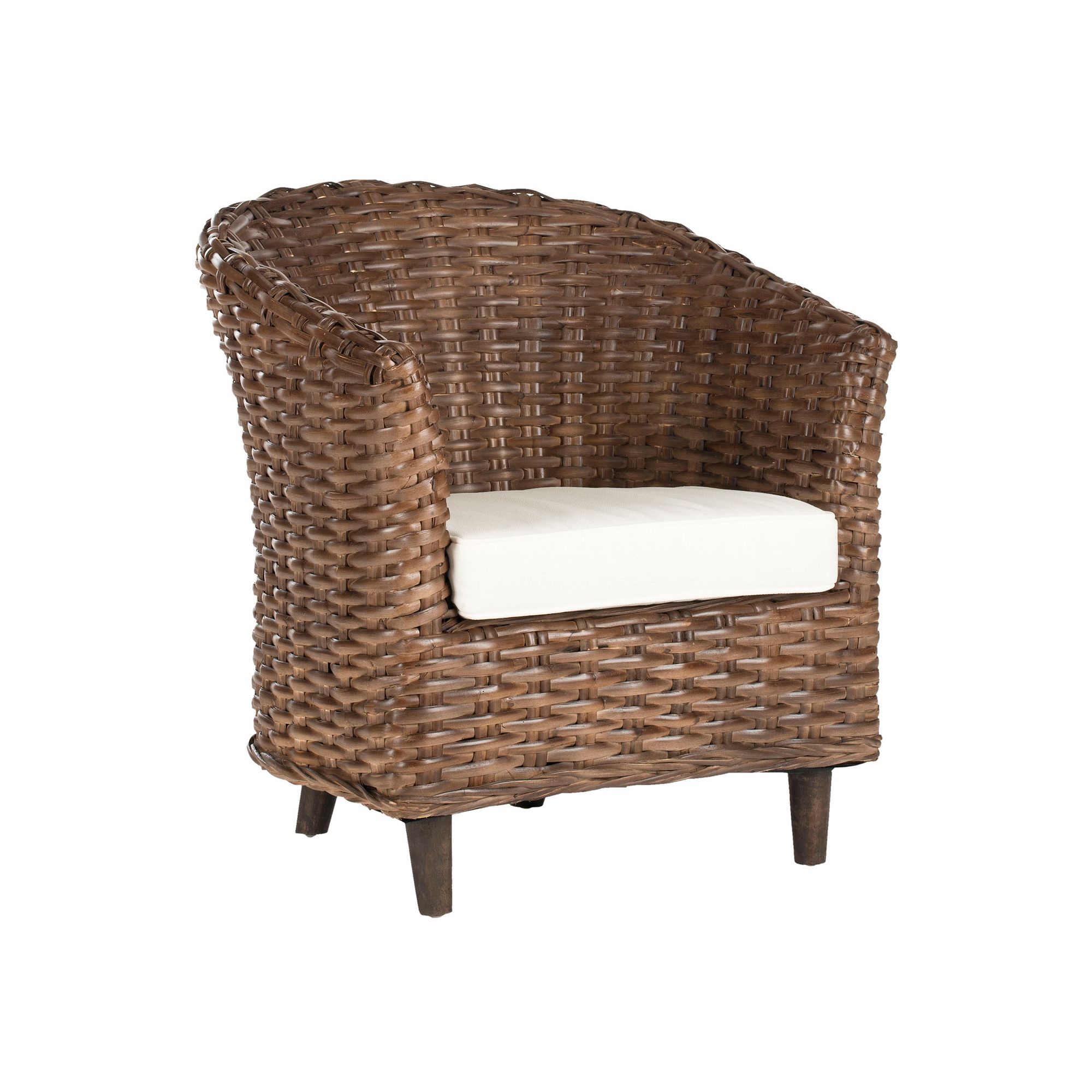 Safavieh Omni Barrel Chair, Brown Glaze