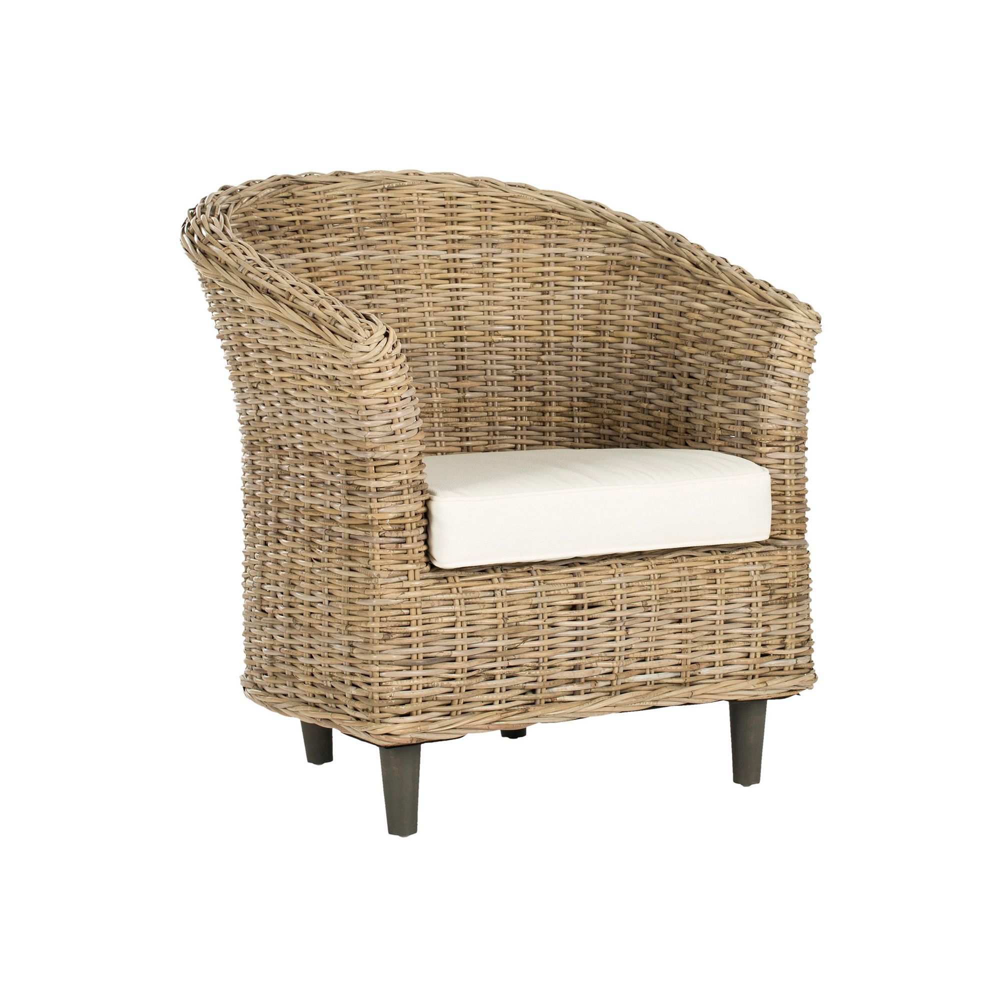 Safavieh Omni Barrel Chair, Natural Unfinished
