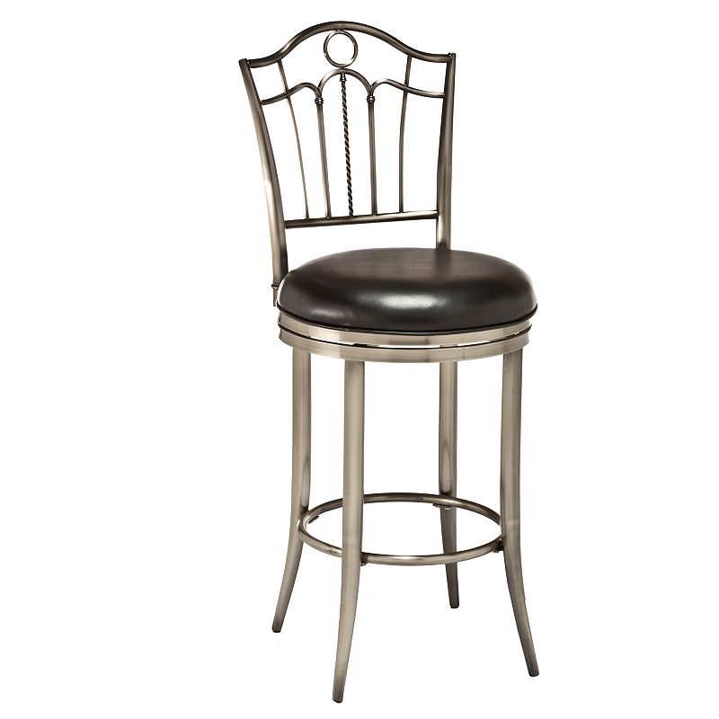 Hillsdale Furniture Portland Swivel Counter Stool, Grey