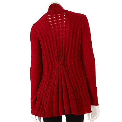Women's ELLE™ Lurex Open-Front Cardigan
