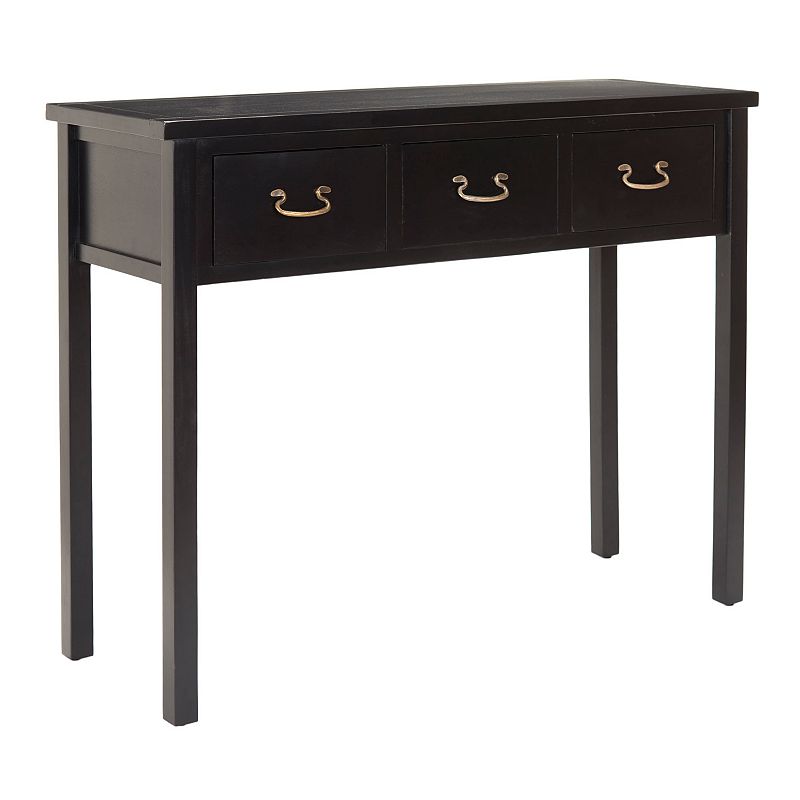 SAFAVIEH Cindy Console Table With Storage Drawers Black