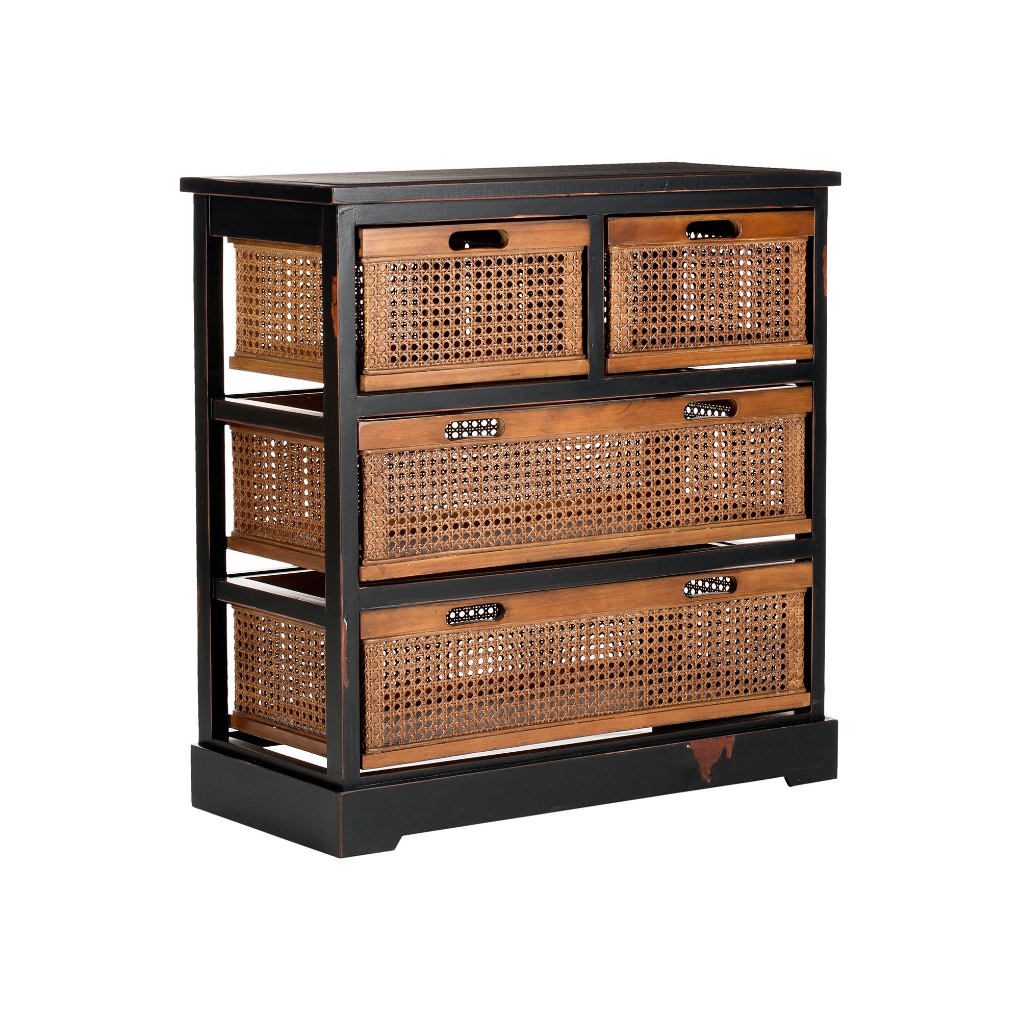 Safavieh Jackson Four-Basket Storage Unit, Black
