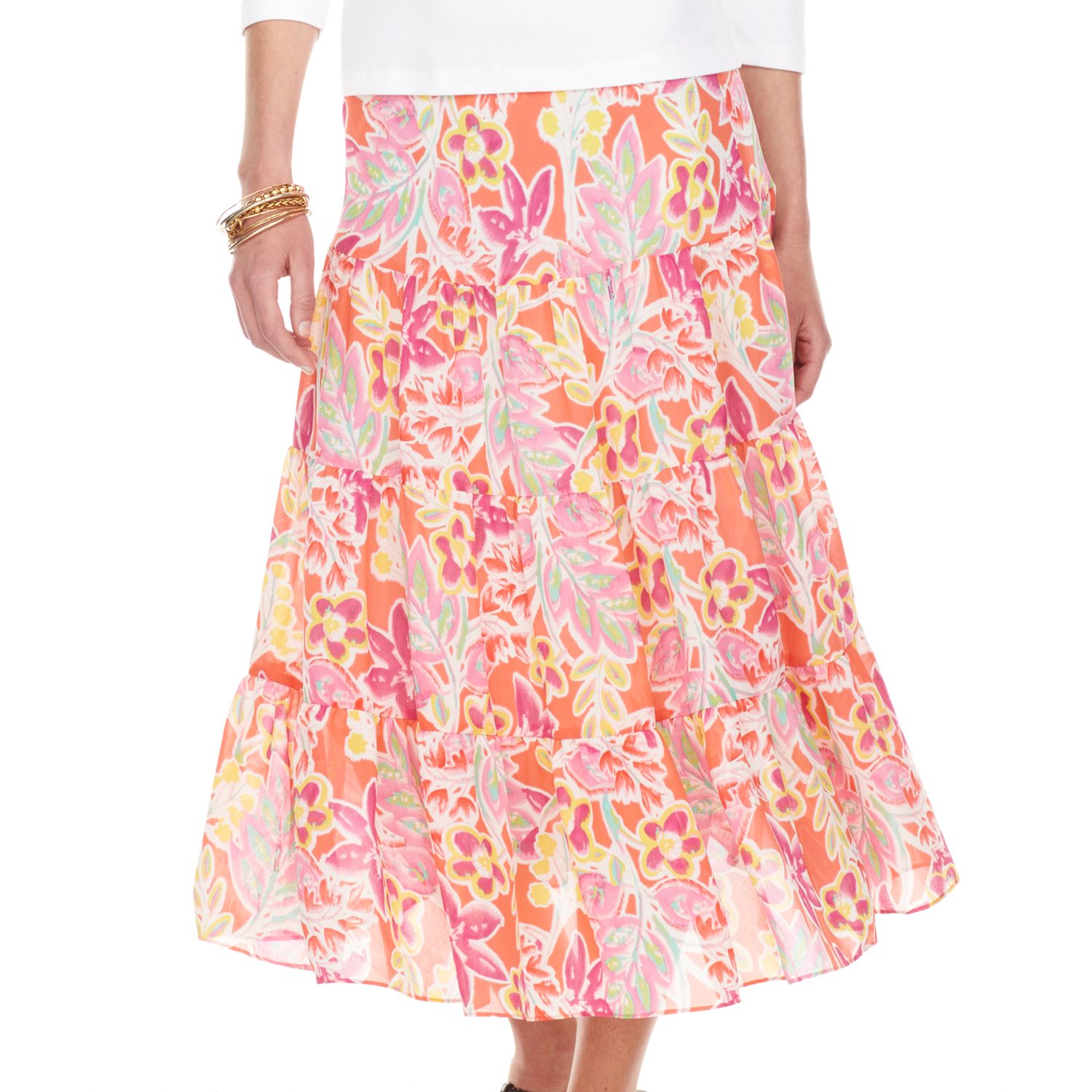 kohls white denim skirt