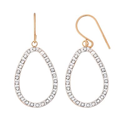 Diamond fascination fashion 14k earrings