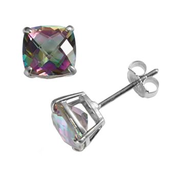 Designs by Gioelli Sterling Silver Rainbow Quartz Stud Earrings