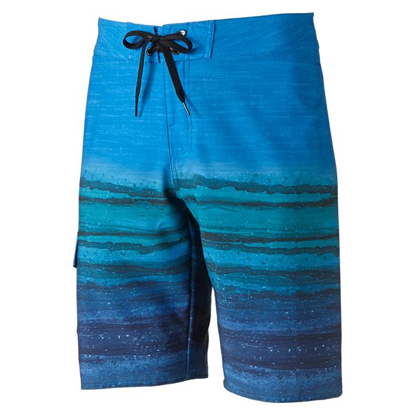 Hang Ten Water Stripe Stretch Board Shorts - Men