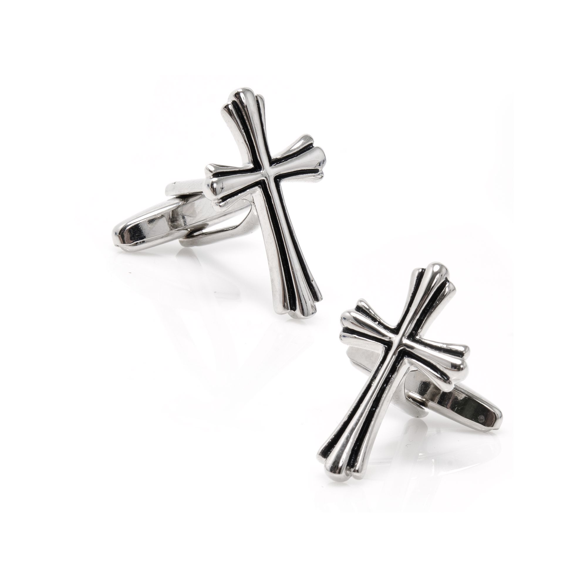 Silver Cross Cuff Links