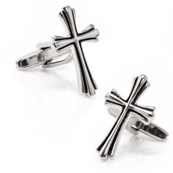 Silver Cross Cuff Links