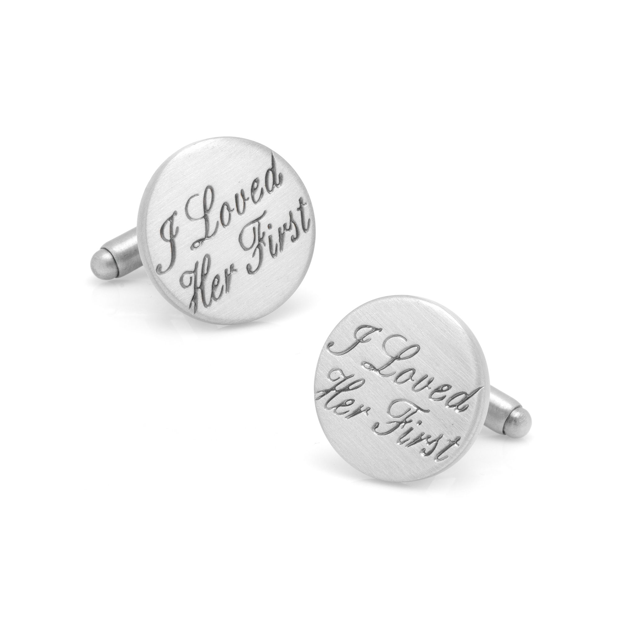 Mens Cuff Links, Inc. Wedding Series I Loved Her First Cuff Links