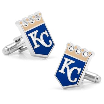 Men's Cuff Links, Inc. Kansas City Royals Rhodium-Plated Cuff Links