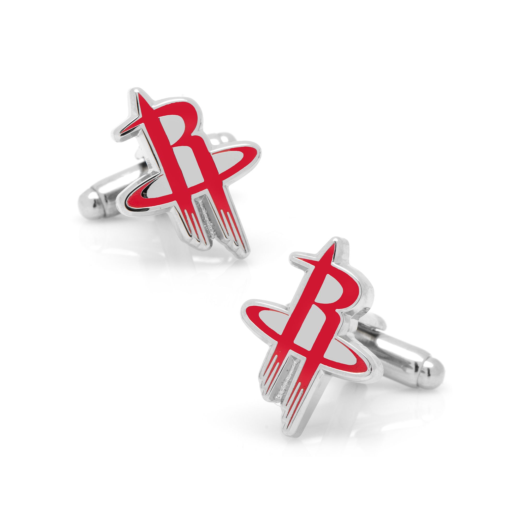 Houston Rockets Rhodium-Plated Cuff Links