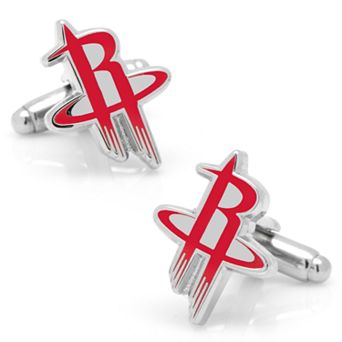 Houston Rockets Rhodium-Plated Cuff Links