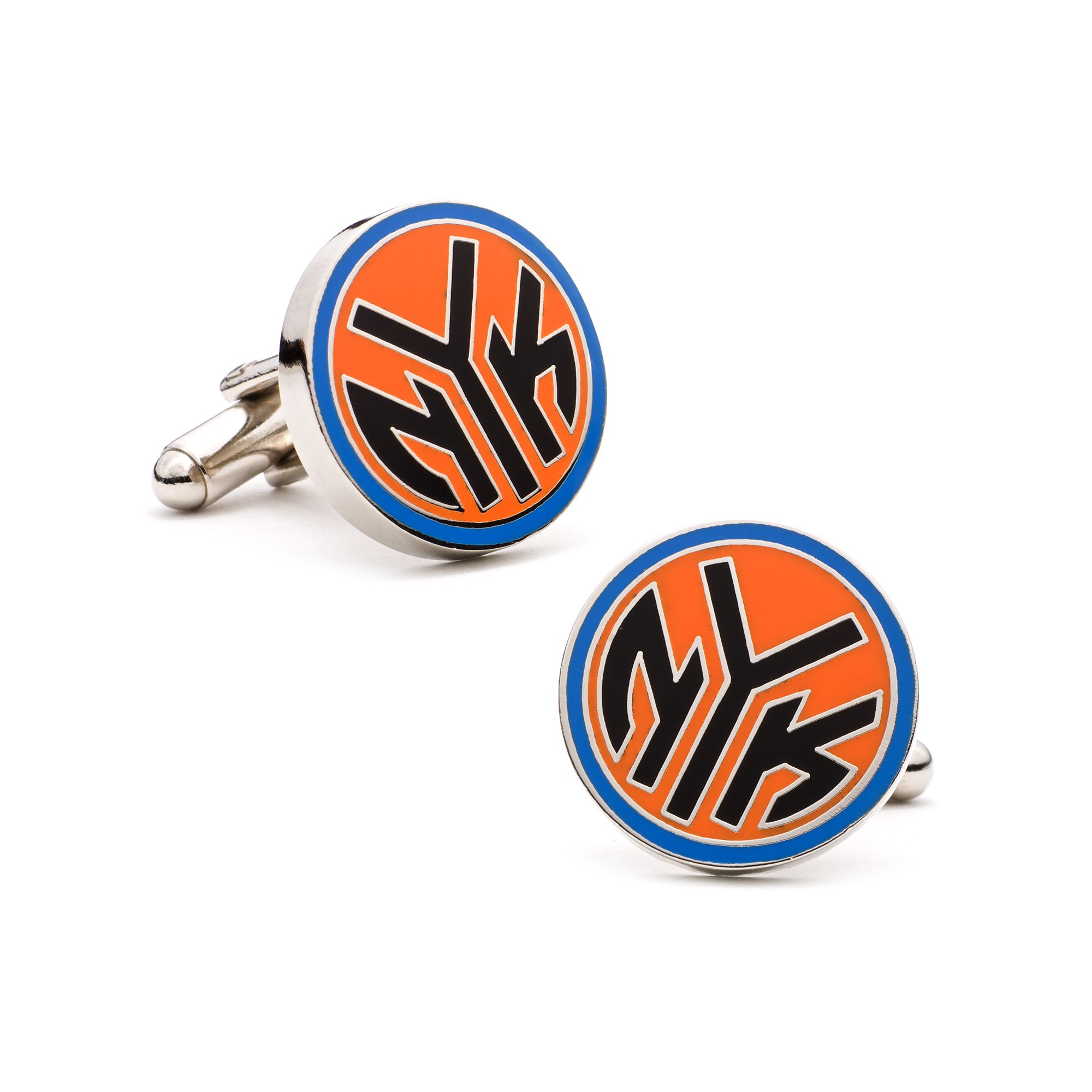 Mens Cuff Links, Inc. New York Knicks Rhodium-Plated Cuff Links