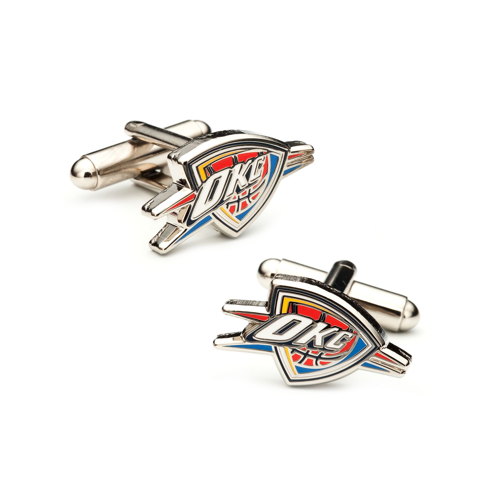 Oklahoma City Thunder Rhodium-Plated Cuff Links