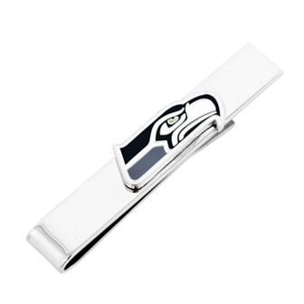 Men's Cuff Links, Inc. Seattle Seahawks Rhodium-Plated Tie Bar