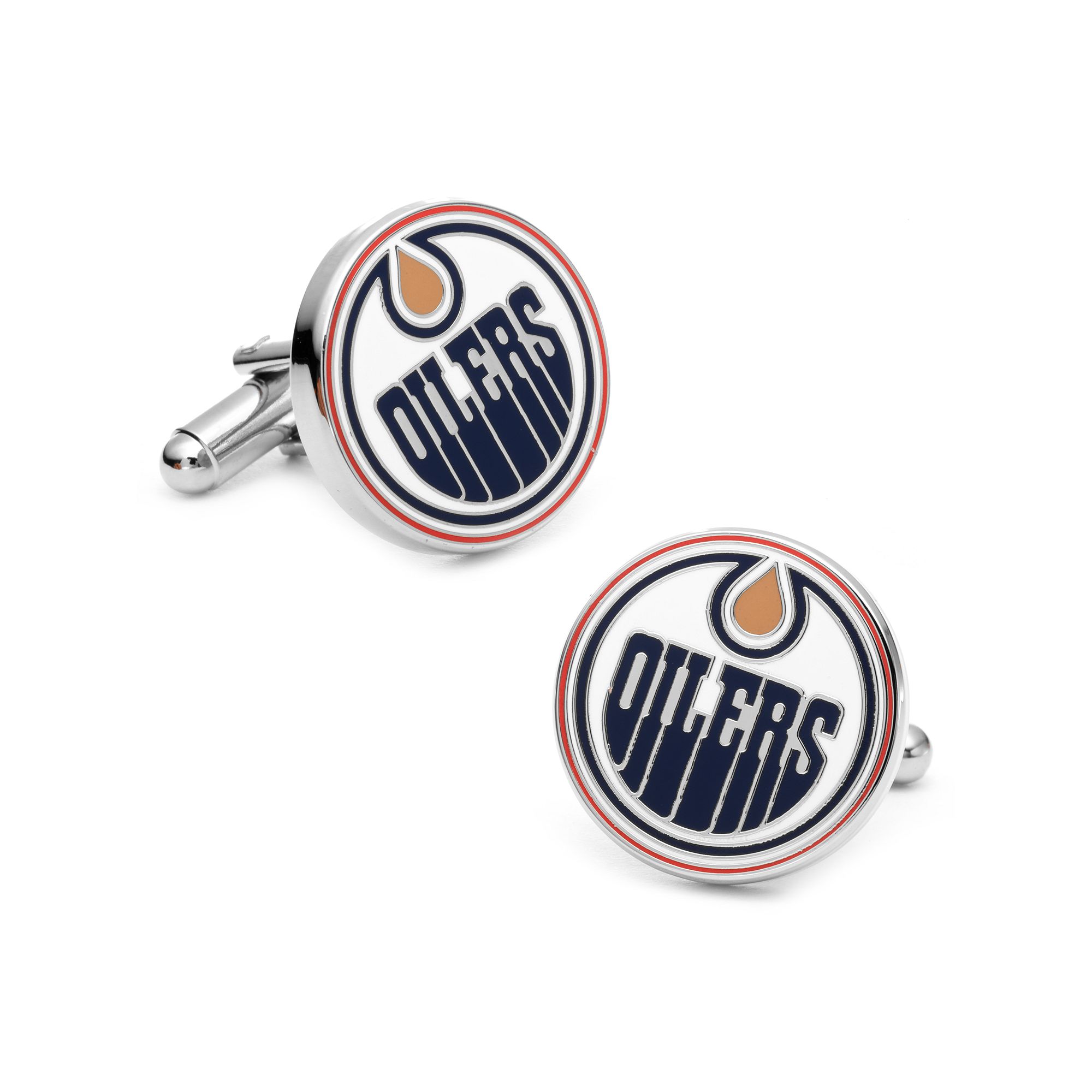 Edmonton Oilers Rhodium-Plated Cuff Links