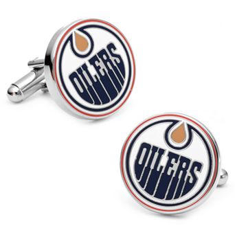 Edmonton Oilers Rhodium-Plated Cuff Links