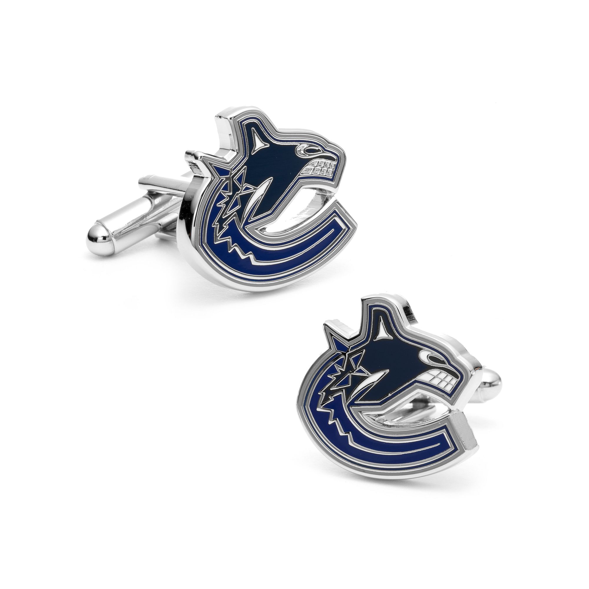 Mens Cuff Links, Inc. Vancouver Canucks Rhodium-Plated Cuff Links