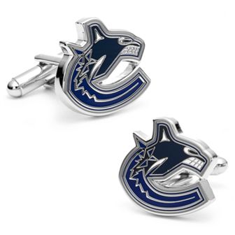 Men's Cuff Links, Inc. Vancouver Canucks Rhodium-Plated Cuff Links
