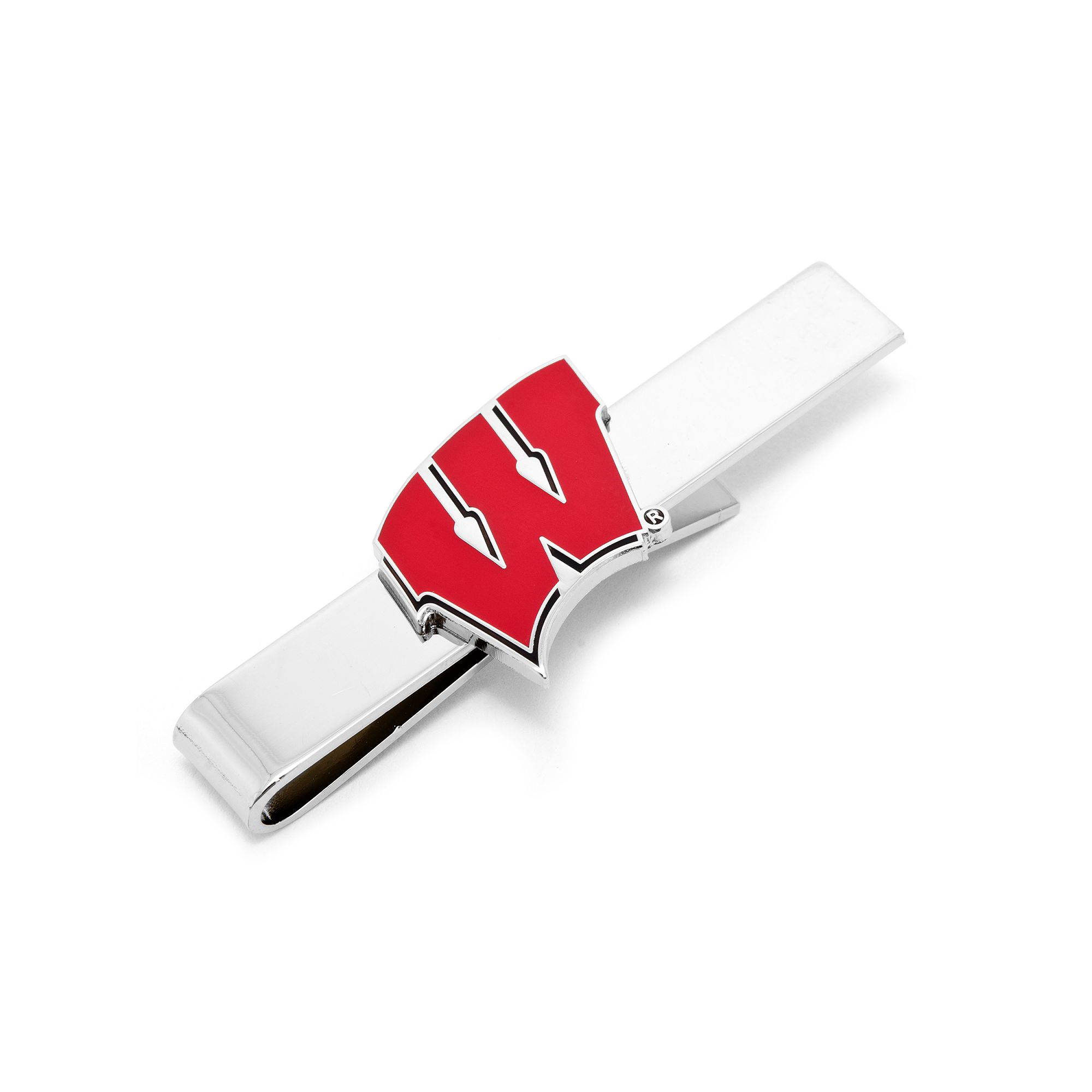 Mens Cuff Links, Inc. Wisconsin Badgers Rhodium-Plated Tie Bar
