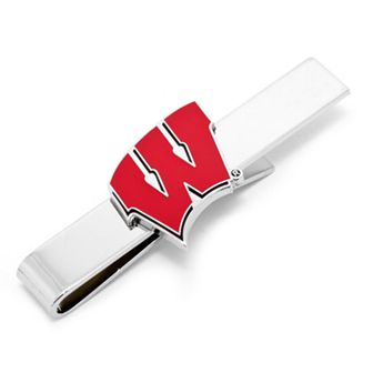 Men's Cuff Links, Inc. Wisconsin Badgers Rhodium-Plated Tie Bar