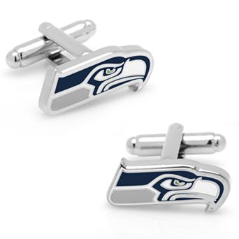 Men's Cuff Links, Inc. Seattle Seahawks Rhodium-Plated Cuff Links