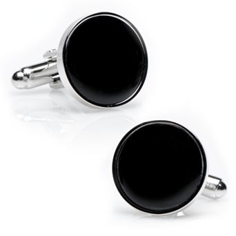 Men's Cuff Links, Inc. Gold and Onyx Cuff Links