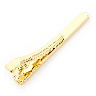 Men's Cuff Links, Inc. Gold Etched Lines Tie Clip