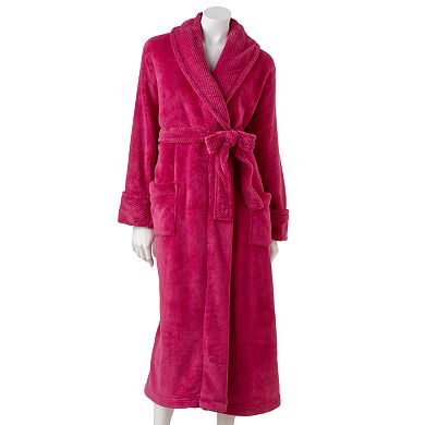 Women's Croft & Barrow® Long Plush Wrap Robe
