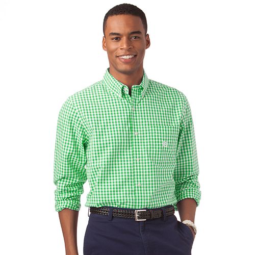 mens gingham button down