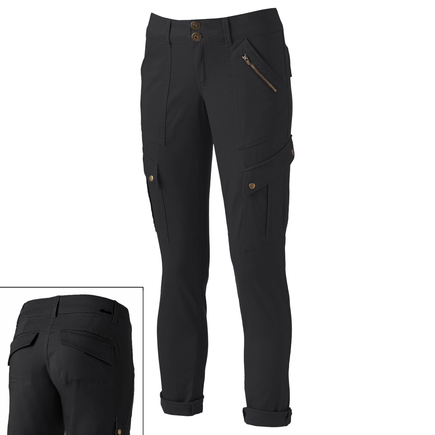 kohls black cargo pants