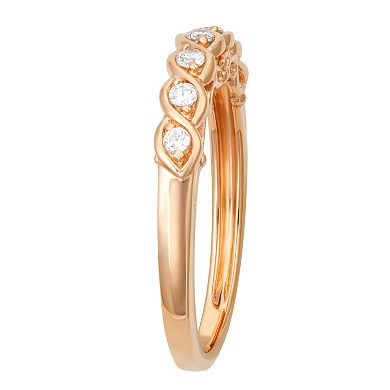 Simply Vera Vera Wang 14k Gold 1/7 ct. T.W. Diamond Twist Wedding Ring