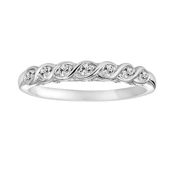 Simply Vera Vera Wang 14k Gold 1/7 Carat T.W. Diamond Twist Wedding Ring