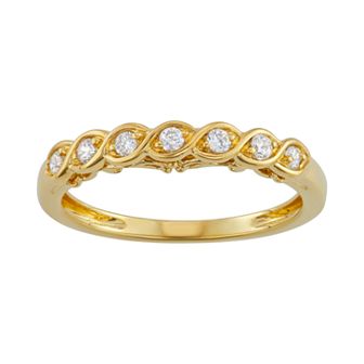 Simply Vera Vera Wang 14k Gold 1/7 ct T.W. Diamond Twist Wedding Ring
