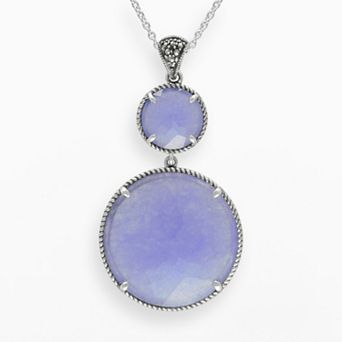 Lavish by TJM Sterling Silver Lavender Jade Pendant