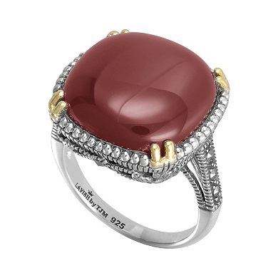 Lavish by TJM 14k Gold Over Silver & Sterling Silver Agate Ring