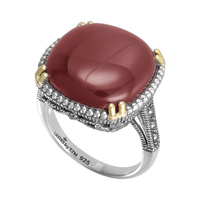 Lavish by TJM 14k Gold Over Silver & Sterling Silver Agate Ring