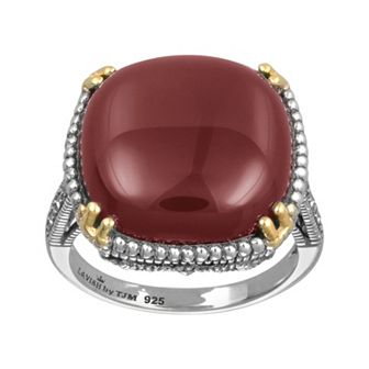 Lavish by TJM 14k Gold Over Silver & Sterling Silver Agate Ring