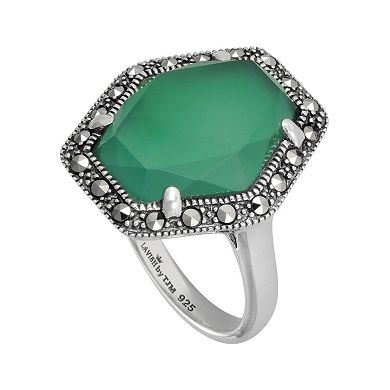 Lavish by TJM Sterling Silver Green Chalcedony Ring