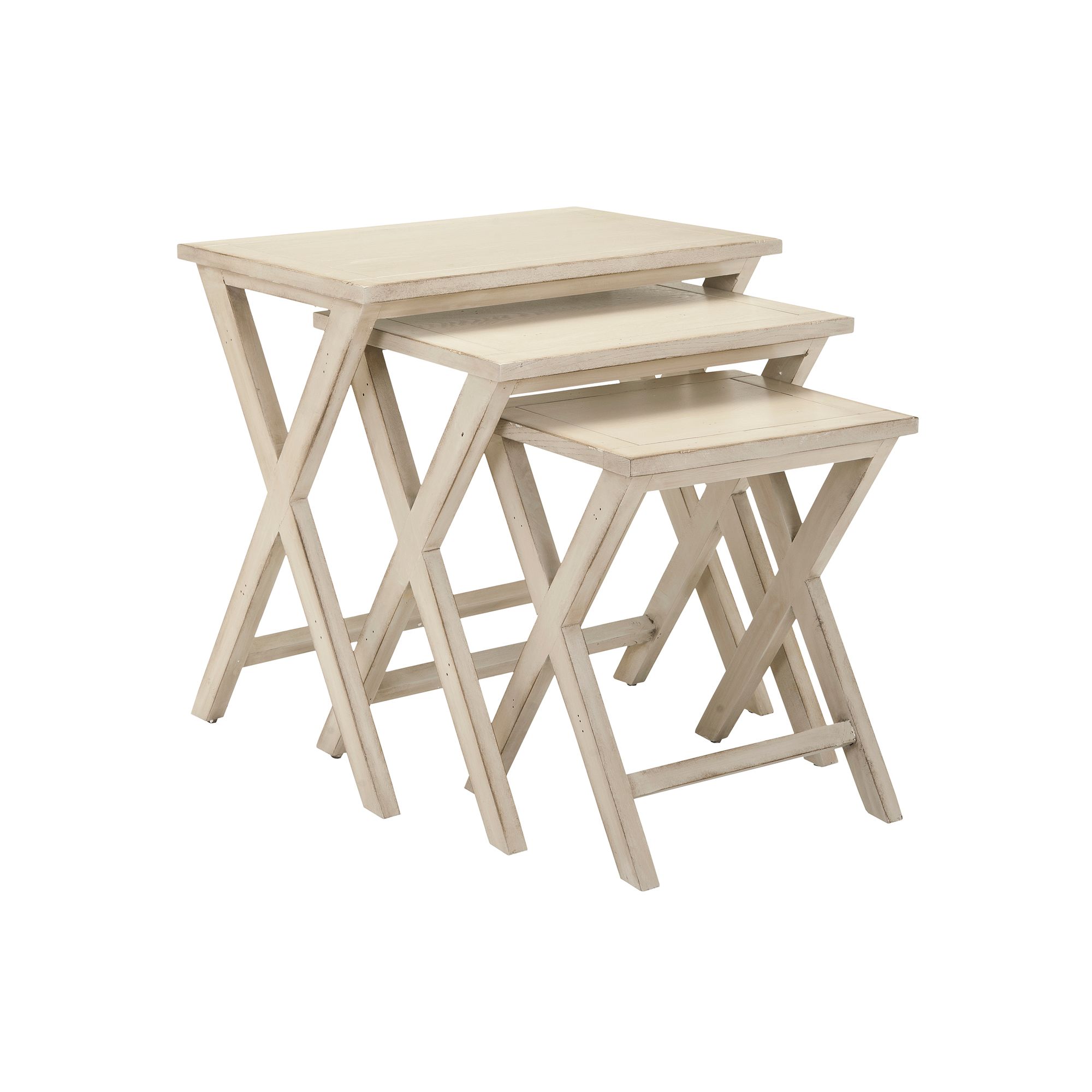 Safavieh Maryann 3-pc. Stacking Tray Table Set, White