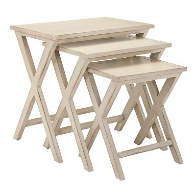 Safavieh Maryann 3 pc. Stacking Tray Table Set